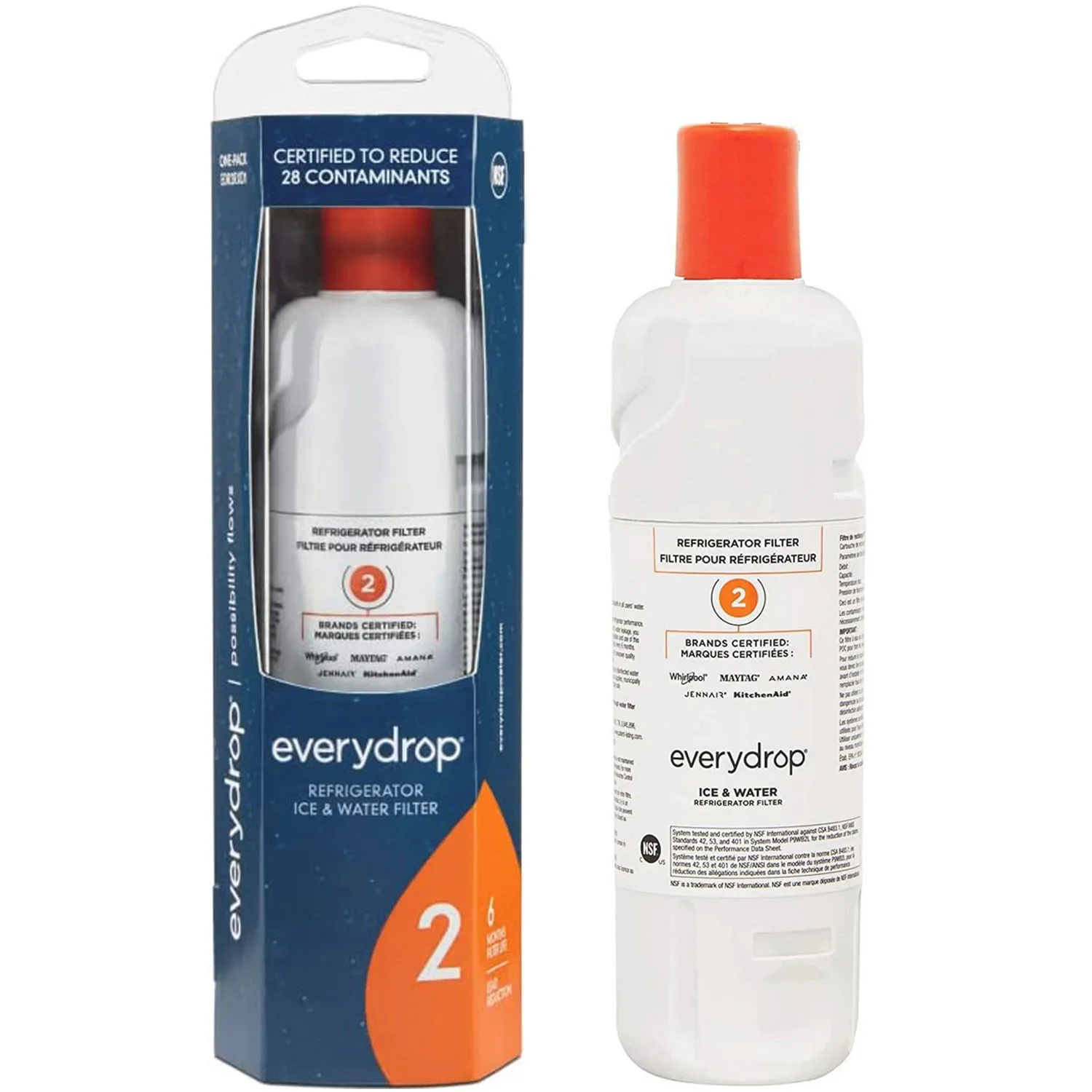 Filter 2 - EDR2RXD1 Water Filter - W10413645A Water Filter